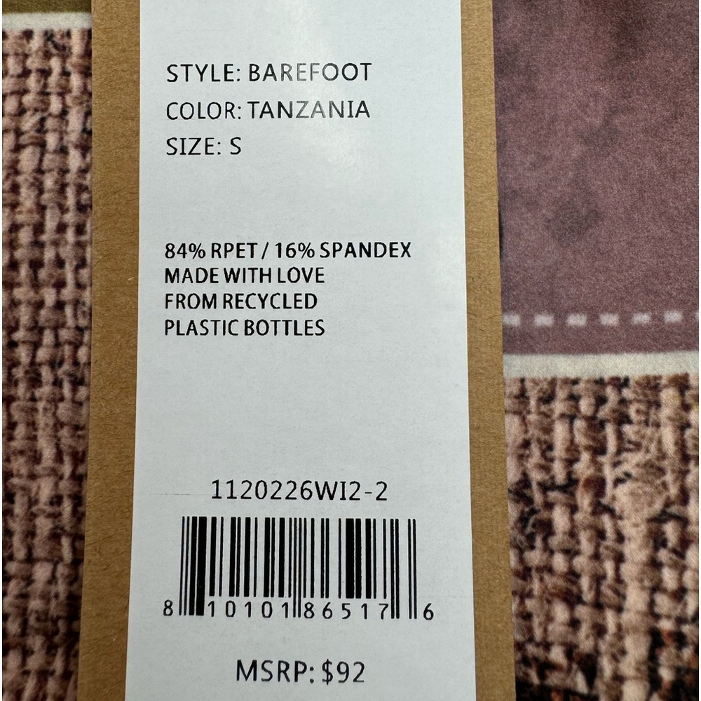 NWT Niyama Sol Tanzania Barefoot Legging Size Small - Picture 10 of 14